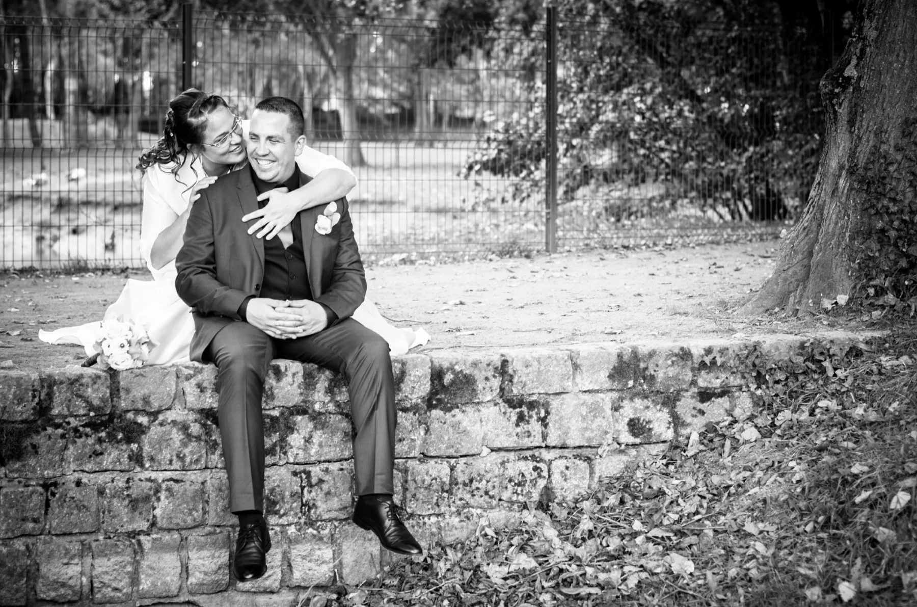 Photo de mariage en noir et blanc (photo 54)