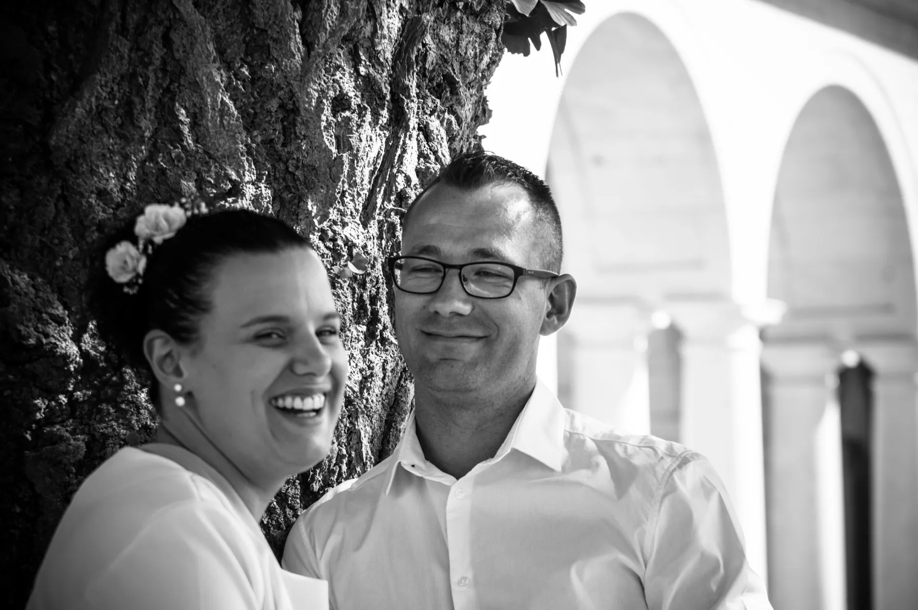 Photo de mariage en noir et blanc (photo 161)