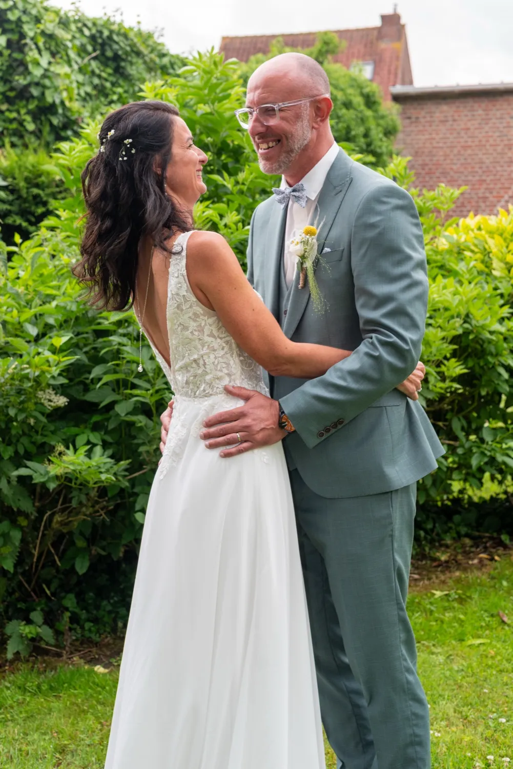 Guillaume Lobel, le jour de leur mariage