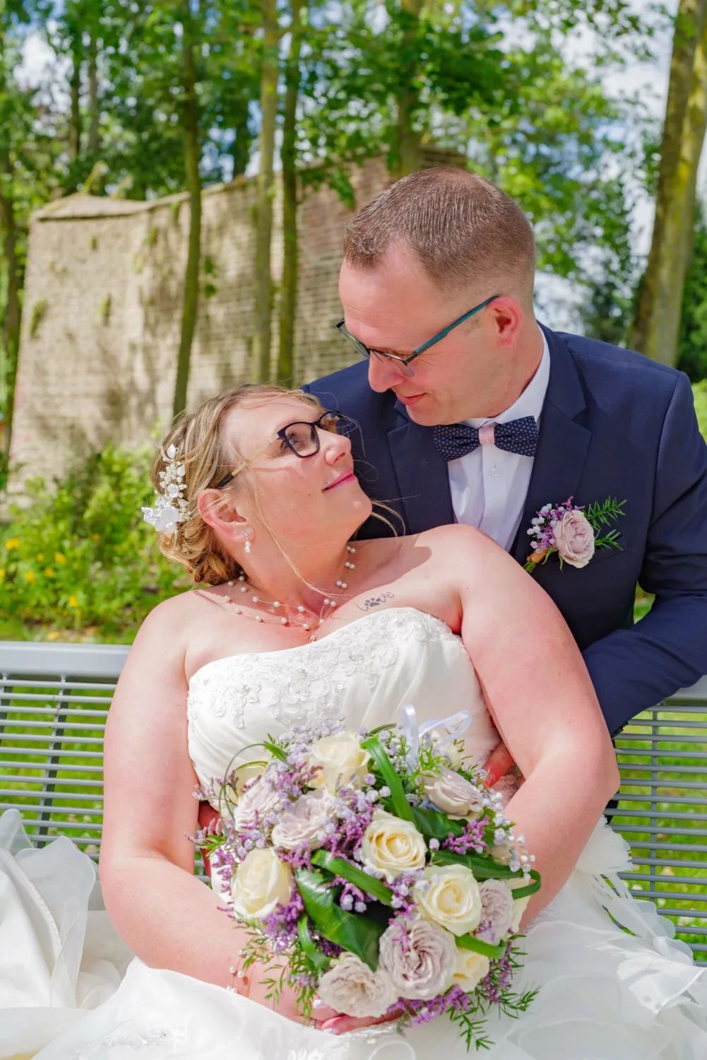 Margaux Verburght, le jour de leur mariage